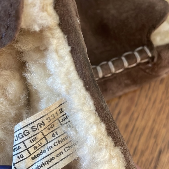 Ugg Ansley moccasin Slipper chocolate brown women’s size 10 sheepskin and suede - Picture 12 of 15